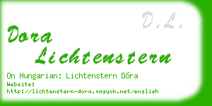 dora lichtenstern business card