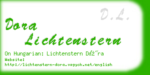 dora lichtenstern business card